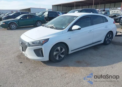 2017 Hyundai Ioniq Hybrid Sel из США, поврежденный, VIN KMHC75LC0HU036864